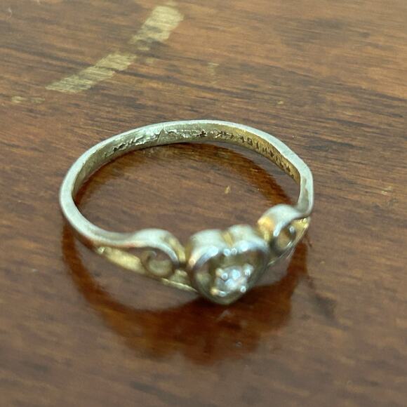 Lot Of 5 Vintage April Birthstone Rings Sizes 7 & 8.5 Silver And Gold Tone - Picture 7 of 16